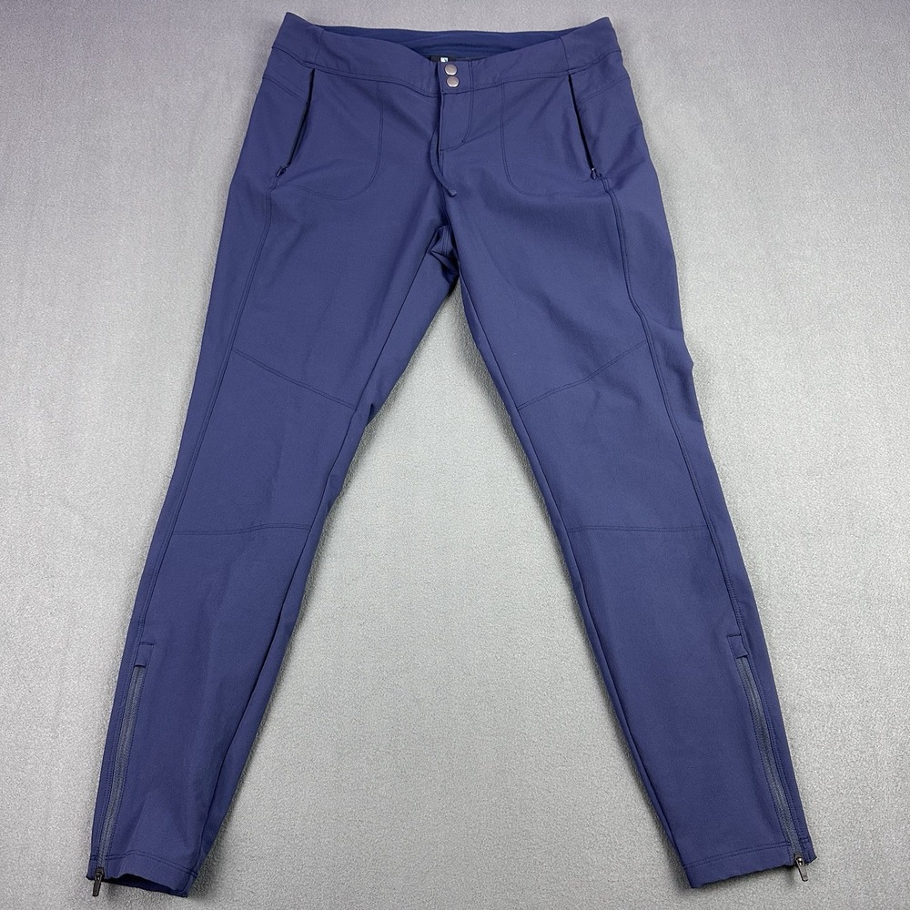 Kuhl Women's 10 Regular Blue Hiking Pants Nylon Spandex Ankle Zip Outdoor